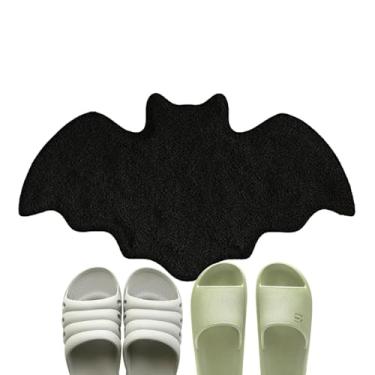 Imagem de Tapete de morcego – Tapete de banho de morcego, 39 x 60 cm, gótico para porta, entrada, banheira, chuveiro, chão, garagem, quarto, dia das bruxas