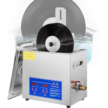 Imagem de Limpador De Discos De Vinil UltrassôNico de 6,5 L,PotêNcia De Aquecimento De 300W,Temperatura De Aquecimento 0-80°C,PotêNcia UltrassôNica De 180W Para Joias DoméSticas, Discos