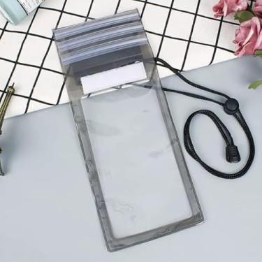 Imagem de Capa Protetora Impermeável Transparente para Celular Universal – Proteção Completa para Praia Piscina e Atividades ao Ar Livre (preto)
