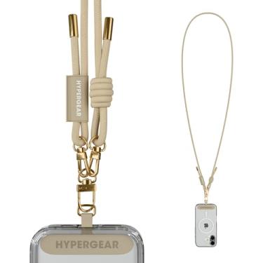 Imagem de HyperGear Alça transversal para celular, tira-voz para roubo, seguro para academia, shows e viagens [iPhone, Galaxy, Pixel] (trançado/areia, 1)