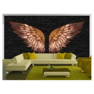 Imagem de Papel De Parede 3D Arte Asas Selfie Insta Cores 3,5M Tra440 - Você Dec