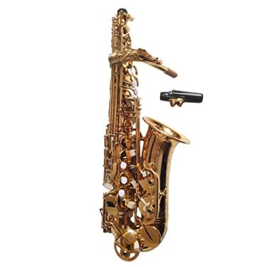 Imagem de Saxofone alto profissional com instrumento musical de saxofone padrão esculpido E-Flat