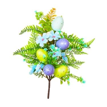 Imagem de rockible Artificial Filial de Páscoa Decoração de Artesas de Artes de Artesas de Artesas Decorativa Arranjos de Flores para Festa em Casa Indoor Vaso, Style C