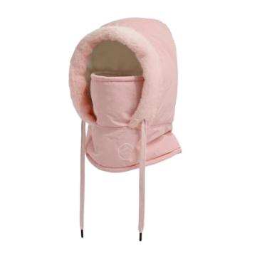Imagem de Vaveren Gorro/Máscara de Esqui com Capuz, Protetor de Pescoço, Gorro Grosso e Quente, Cachecol/Balaclava para Ciclismo, Motociclismo, Escalada e Caminhadas, Adultos Rosa