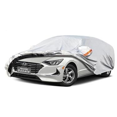 Imagem de GUNHYI Capa de carro de 6 camadas ajuste personalizado Hyundai Sonata (1993-2025) impermeável para todos os climas, proteção UV resistente ao ar livre neve sol chuva (enviado do armazém dos EUA