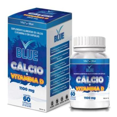 Imagem de Suplemento Alimentar Cálcio + Vitamina D Vita Blue 60 Cápsulas