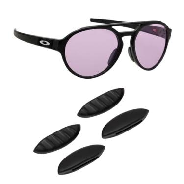 Imagem de Biyxpiv Protetores de nariz de substituição para óculos de sol Oakley Forager OO9421 OO9421F, preto, 2 pares, ajuste de ponte alta, fácil instalação