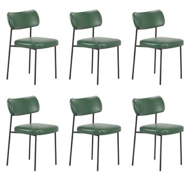 Imagem de Kit 6 Cadeiras Camila Para Sala Jantar Gourmet em Aço-Couríssimo Verde-EdeCasaMoveis