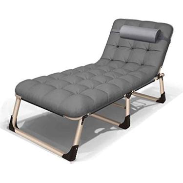 Imagem de YYBOES Espreguiçadeiras leves dobráveis, reclináveis, cadeiras de jardim, portátil, reclináveis, reclináveis, para praia, terraço, acampamento, atividades ao ar livre