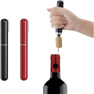 Imagem de Saca-rolhas, vinho, pressao, garrafa, ar, borracha, abrir, vinho, simples.