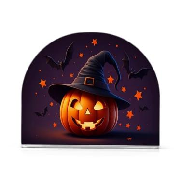 Imagem de Wassud Suporte de guardanapo acrílico para chapéu de bruxa de abóbora mau, dispensador de guardanapo de papel moderno em forma de U para mesa, cozinha, sala de jantar, bancada 1 peça (comporta 50-60