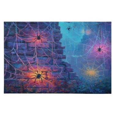 Imagem de CEBUGI Tapete de área 60 x 90 cm macio lavável tapete antiderrapante com suporte de borracha tapetes de área de fundo de Halloween para sala de estar, quarto, decoração de casa