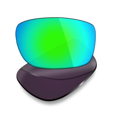 Imagem de Mryok Lentes de substituição UV400 compatíveis com óculos de sol Spy Optic Bounty, HD Polarized, proteção UV, resistente a impactos e ajuste perfeito - Verde esmeralda