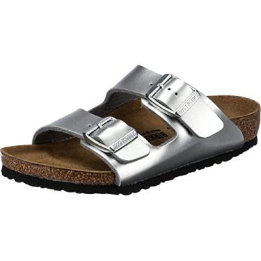 Imagem de Birkenstock Sandálias femininas de bico aberto, Argent, 2,5 Reino Unido, Prata, 4-4.5 Narrow