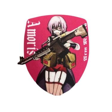 Imagem de Remendos de estampa de anime menina com arma, jogo de tiro, remendo de soldado sexy, militar tático, gancho e laço costurado para roupas, vestido, chapéu, bolsas