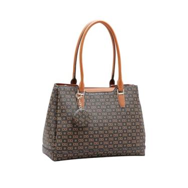 Imagem de Bolsa Charmosa e Funcional Monograma Elegance Chenson - Café 3485405