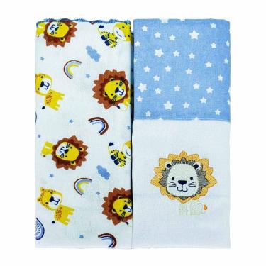 Imagem de Manta Flanelada Estampada para Bebê 79 cm x 80 cm Bublim