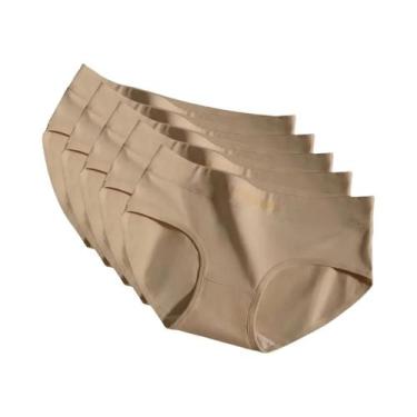 Imagem de Calcinhas De Algodão plus Size Femininas 5 Peças/Conjunto Cintura Médi