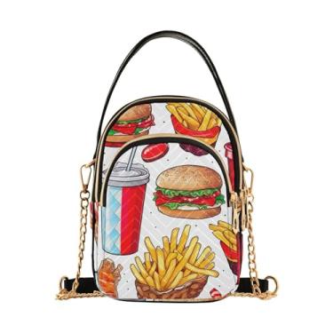 Imagem de GAIGEO Bolsa de ombro para itens alimentícios, bolsa de ombro pequena, bolsas de ombro femininas modernas, Comida, lanches e bebidas-1, One Size