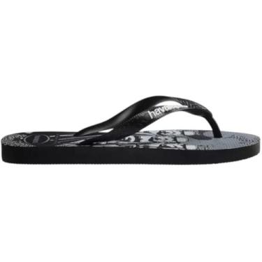 Imagem de Chinelo Havaianas Star Wars Confortável Masculino, Preto, Preto, Branc