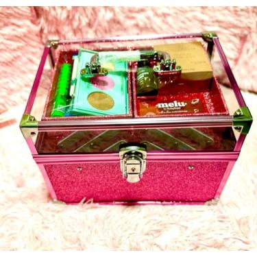 Imagem de Maleta Para Maquiagem, Porta Joias Bijuterias e Acessórios Com Glitter (não acompanha produtos)