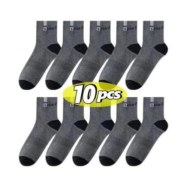 Imagem de Meias Esportivas Masculinas De Algodão Respirável, Macias, Estilo Snea