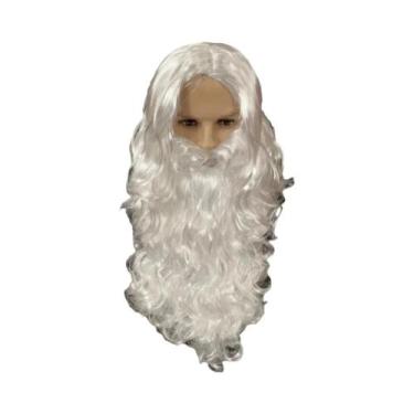 Imagem de Conjunto De Peruca E Barba De Papai Noel De 45cm, Acessórios Engraçado