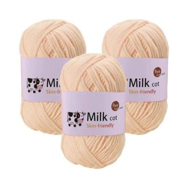 Imagem de Fio De Leite Médio Grosso De 150g Para Tricô Artesanal DIY De Suéteres