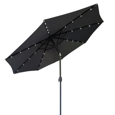 Imagem de Ombrelone Base Central Articulado Redondo 2,7m Alumínio com Led Piscina Importway Iwobcal-270