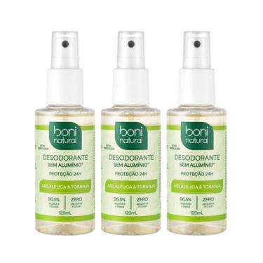 Imagem de Kit 3X Desodorante Boni Natural Melaleuca e Toranja 120ml