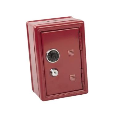 Imagem de harayaa Mini Cofre de Leve e Decorativo em Formato de Porquinho para Guardar Objetos de Papelaria, Joias e Bonecas na Sala de Estar, Vermelho