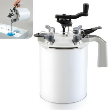 Imagem de Otoolling Lata de tinta misturadora de 1 galão/4 l com bico de despejo e tampa de mistura de tinta, agitador de pintura para armazenamento de agitação, recipiente selado para pintura doméstica DIY