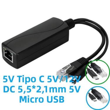 Imagem de Divisor PoE Gigabit Para Câmera IP Raspberry PI Sensecap Bobcat Micro 