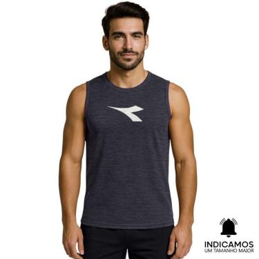 Imagem de Regata Machão Diadora Big Logo EXC Masculina - Chumbo XGG-Masculino