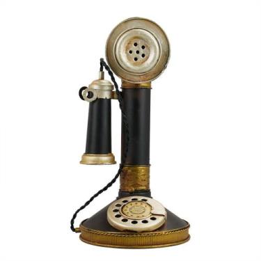Imagem de Telefone De Disco 26x13x13cm Estilo Retrô - Vintage - Taimes