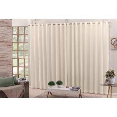 Imagem de Cortina Voil 3.00x2.20 Com Forro Blackout Ilhós Cromado - J&C ACESSÓRI