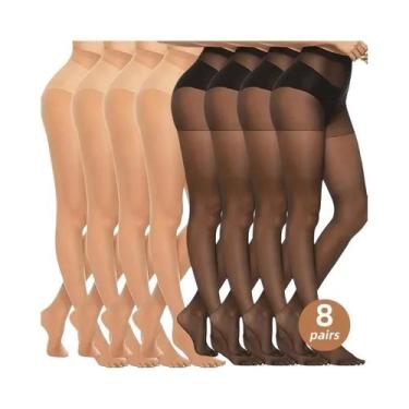 Imagem de Meia Calça Feminina Slim Fit Anti-Deslizante Em Seda Alta Elasticidade