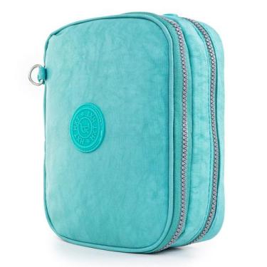 Imagem de Estojo Unissex Grande Box Escolar Com Divisória Liso Simples - te, Ver