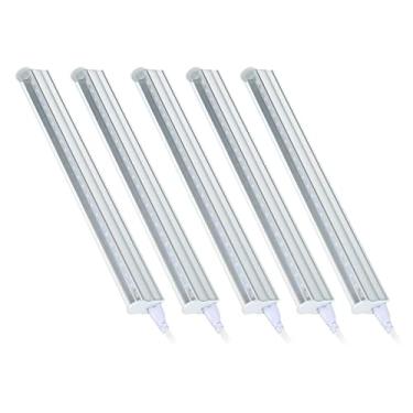 Imagem de 5-Pack de fitas luz crescimento LED 5W T5 Tube Alto Rendimento Fixação Integrada Extensível 24 Polegadas para Plantas Estufa Prateleira Plugue US Lâmp
