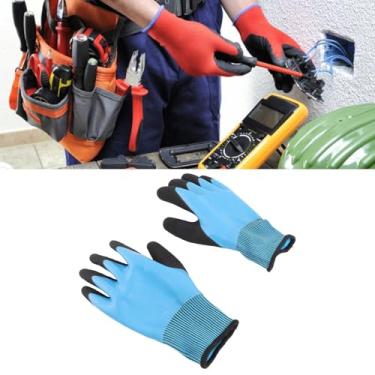 Imagem de Luvas de Trabalho Com Isolamento, Luvas de Alta Tensão para Eletricistas Luvas de Borracha Com Isolamento Elétrico de 360°, à Prova D'água e Antiderrapantes, para Eletricistas,