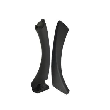 Imagem de Maçaneta do painel da porta interna Tampa interna esquerda/direita + maçaneta da porta Kit de substituição da maçaneta da porta interna compatível com BMW Série 3 E90 2005 2006 2007-2012(Black Right)