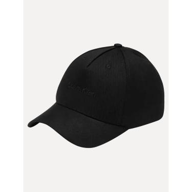 Imagem de Boné Calvin Klein Masculino 5 Gomos Logo Bordado Preto-Masculino