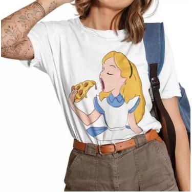 Imagem de Camiseta Feminina Alice No Pais Da Maravilha Tumblr Pizza - EVER STORE