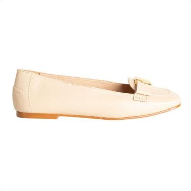 Imagem de Sapatilha Fem Bico Quadrado Luiza Barcelos, Nata, 37