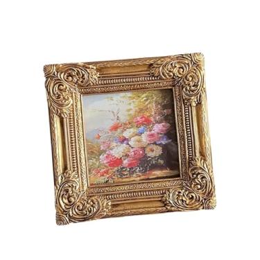 Imagem de Fenteer Porta-retratos de Design Vintage, Moldura Ornamentada para Fotos, Ideal para Mesa de Jantar Ou Entrada.