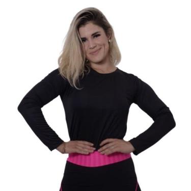 Imagem de Camiseta Manga UV50+ Longa Feminina Dry Fitness Segunda Pele - FR Moda