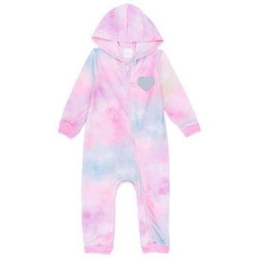 Imagem de Macacão Bebê Longo Menina Tie Dye c/ Capuz kukiê-Feminino