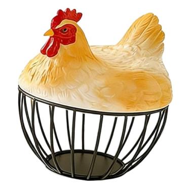 Imagem de Baoblaze Cesto para Ovos de Galinha, Recipiente para Armazenamento de Ovos com Tampa, Coletor de, Suporte para para Despensa, e Cozinha