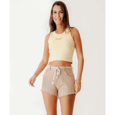 Imagem de Short Feminino Sarja Marisa-01039, Bege, 36