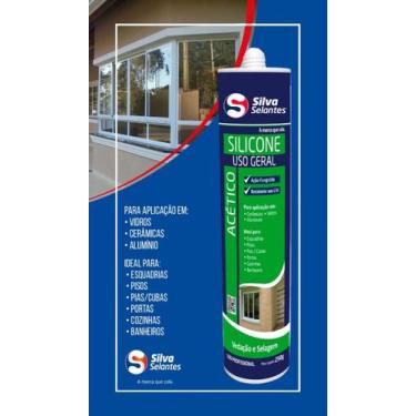 Imagem de Cola Silicone Acético Anti Vazamento Vedação de Box Portas Pia ou USO 